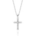 Cubic Zirconia Cross Pendant Necklace 80200023