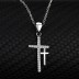 Cubic Zirconia Cross Pendant Necklace 80200024