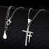 Cubic Zirconia Cross Pendant Necklace 80200024