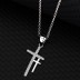 Cubic Zirconia Cross Pendant Necklace 80200024