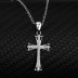 Cubic Zirconia Cross Pendant Necklace 80200025