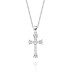 Cubic Zirconia Cross Pendant Necklace 80200025
