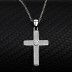 Cubic Zirconia Cross Pendant Necklace 80200026