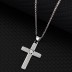 Cubic Zirconia Cross Pendant Necklace 80200026