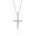 Cubic Zirconia Cross Pendant Necklace 80200026