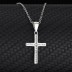 Cubic Zirconia Cross Pendant Necklace 80200029