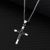 Cubic Zirconia Cross Pendant Necklace 80200030