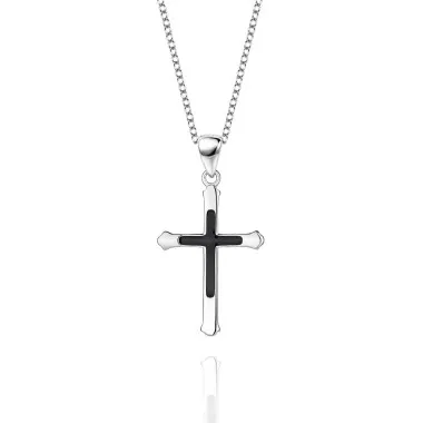 Cubic Zirconia Cross Pendant Necklace 80200030