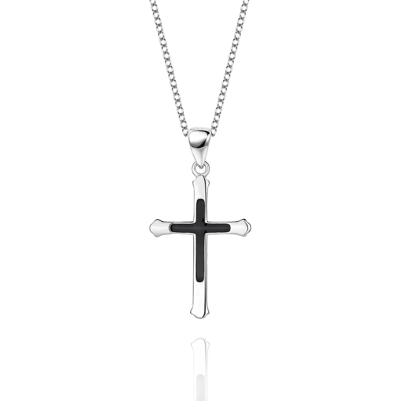 Cubic Zirconia Cross Pendant Necklace 80200030