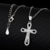 Cubic Zirconia Cross Pendant Necklace 80200031