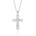 Cubic Zirconia Cross Pendant Necklace 80200031