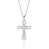 Cubic Zirconia Cross Pendant Necklace 80200031