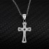 Cubic Zirconia Cross Pendant Necklace 80200032