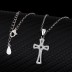 Cubic Zirconia Cross Pendant Necklace 80200032