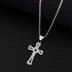 Cubic Zirconia Cross Pendant Necklace 80200032