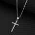 Cubic Zirconia Cross Pendant Necklace 80200033