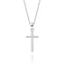 Cubic Zirconia Cross Pendant Necklace 80200033