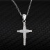 Cubic Zirconia Cross Pendant Necklace 80200034