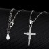 Cubic Zirconia Cross Pendant Necklace 80200034