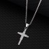 Cubic Zirconia Cross Pendant Necklace 80200034