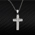 Cubic Zirconia Cross Pendant Necklace 80200035