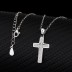 Cubic Zirconia Cross Pendant Necklace 80200035