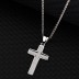 Cubic Zirconia Cross Pendant Necklace 80200035