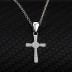 Cubic Zirconia Cross Pendant Necklace 80200036