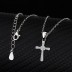 Cubic Zirconia Cross Pendant Necklace 80200036