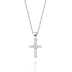 Cubic Zirconia Cross Pendant Necklace 80200036