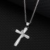 Cubic Zirconia Cross Pendant Necklace 80200038