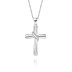 Cubic Zirconia Cross Pendant Necklace 80200038