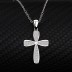 Cubic Zirconia Cross Pendant Necklace 80200039
