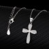 Cubic Zirconia Cross Pendant Necklace 80200039