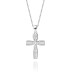 Cubic Zirconia Cross Pendant Necklace 80200039