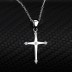 Cubic Zirconia Cross Pendant Necklace 80200040