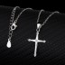 Cubic Zirconia Cross Pendant Necklace 80200040