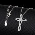 Cubic Zirconia Cross Pendant Necklace 80200041