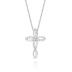 Cubic Zirconia Cross Pendant Necklace 80200041