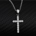 Cubic Zirconia Cross Pendant Necklace 80200042