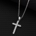 Cubic Zirconia Cross Pendant Necklace 80200042