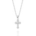 Cubic Zirconia Cross Pendant Necklace 80200043