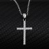 Cubic Zirconia Cross Pendant Necklace 80200044