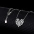 Cubic Zirconia Love Heart Pendant Necklace 80200047