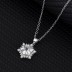 Cubic Zirconia Snowflake Pendant Necklace 80200048
