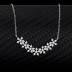 Cubic Zirconia Seven Flowers Pendant Necklace 80200049