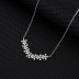 Cubic Zirconia Seven Flowers Pendant Necklace 80200049