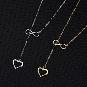 Love Heart Infinity Pendant Necklace 80200051