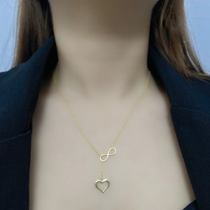 Love Heart Infinity Pendant Necklace 80200051
