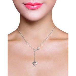 Love Heart Infinity Pendant Necklace 80200051